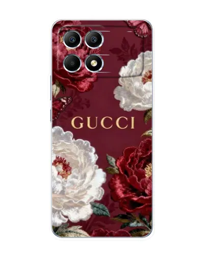 Чехол для Xiaomi POCO F6 с картинкой «Gucci — бордовые розы» Чехол для Xiaomi POCO F6 с картинкой «Gucci — бордовые розы»