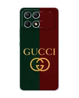 Чехол для Xiaomi POCO F6 с картинкой «Gucci — темно-зеленый градиент»