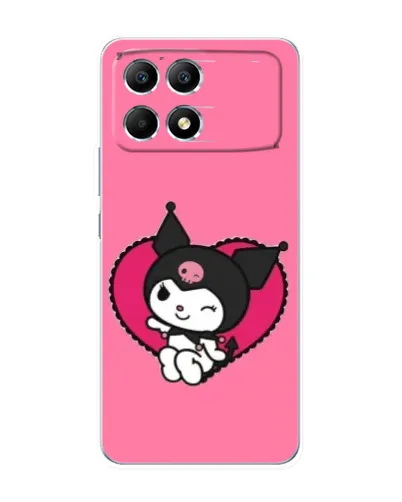 Чехол для Xiaomi POCO F6 с картинкой «Kuromi — любовь в сердце»