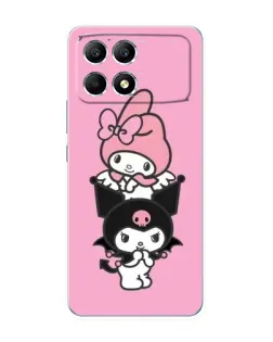 Чехол для Xiaomi POCO F6 с картинкой «My Melody и Kuromi» Чехол для Xiaomi POCO F6 с картинкой «My Melody и Kuromi»