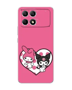 Чехол для Xiaomi POCO F6 с картинкой «Kuromi и My Melody» Чехол для Xiaomi POCO F6 с картинкой «Kuromi и My Melody»