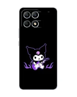 Чехол для Xiaomi POCO F6 с картинкой «Электрическая Kuromi» Чехол для Xiaomi POCO F6 с картинкой «Электрическая Kuromi»