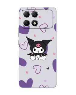 Чехол для Xiaomi POCO F6 с картинкой «Kuromi и лавандовые сердца» Чехол для Xiaomi POCO F6 с картинкой «Kuromi и лавандовые сердца»