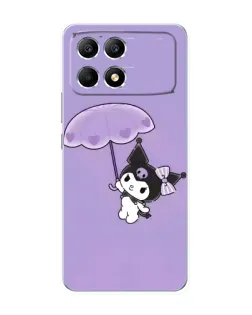 Чехол для Xiaomi POCO F6 с картинкой «Kuromi с зонтиком» Чехол для Xiaomi POCO F6 с картинкой «Kuromi с зонтиком»