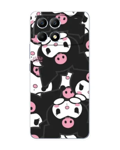 Чехол для Xiaomi POCO F6 с картинкой «Паттерн голов Куроми»