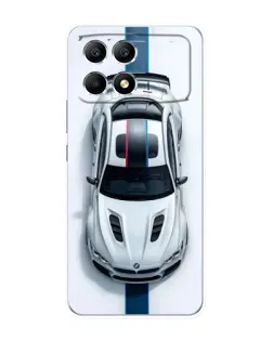 Чехол для Xiaomi POCO F6 с картинкой «Вид сверху — BMW M»