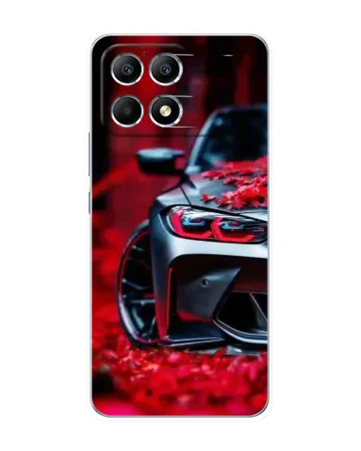 Чехол для Xiaomi POCO F6 с картинкой «Спортивная BMW и цветы» Чехол для Xiaomi POCO F6 с картинкой «Спортивная BMW и цветы»