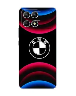 Чехол для Xiaomi POCO F6 с картинкой «Логотип BMW и неоновые дуги» Чехол для Xiaomi POCO F6 с картинкой «Логотип BMW и неоновые дуги»