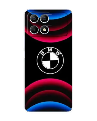 Чехол для Xiaomi POCO F6 с картинкой «Логотип BMW и неоновые дуги» Чехол для Xiaomi POCO F6 с картинкой «Логотип BMW и неоновые дуги»