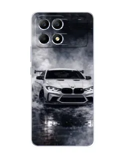 Чехол для Xiaomi POCO F6 с картинкой «BMW сквозь туман» Чехол для Xiaomi POCO F6 с картинкой «BMW сквозь туман»