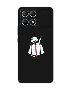Чехол для Xiaomi POCO F6 с картинкой «PUBG — силуэт воина» Чехол для Xiaomi POCO F6 с картинкой «PUBG — силуэт воина»