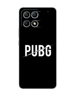 Чехол для Xiaomi POCO F6 с картинкой «PUBG — белый логотип» Чехол для Xiaomi POCO F6 с картинкой «PUBG — белый логотип»