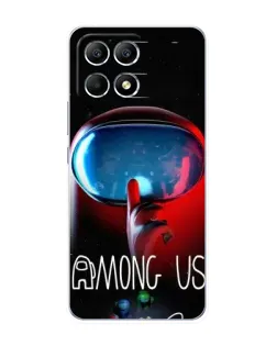 Чехол для Xiaomi POCO F6 с картинкой «Красный импостер — макро» Чехол для Xiaomi POCO F6 с картинкой «Красный импостер — макро»
