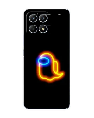 Чехол для Xiaomi POCO F6 с картинкой «Among Us неоновое сияние»
