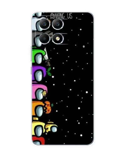 Чехол для Xiaomi POCO F6 с картинкой «Команда Among Us»