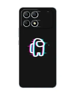 Чехол для Xiaomi POCO F6 с картинкой «Among Us неон» Чехол для Xiaomi POCO F6 с картинкой «Among Us неон»