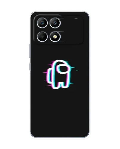 Чехол для Xiaomi POCO F6 с картинкой «Among Us неон»