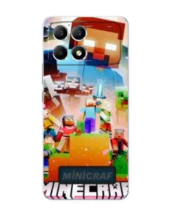 Чехол для Xiaomi POCO F6 с картинкой «Minecraft герои игры» Чехол для Xiaomi POCO F6 с картинкой «Minecraft герои игры»