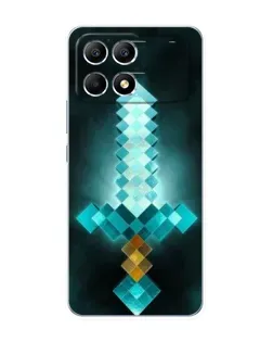 Чехол для Xiaomi POCO F6 с картинкой «Алмазный меч неон» Чехол для Xiaomi POCO F6 с картинкой «Алмазный меч неон»