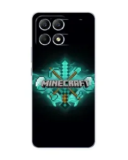 Чехол для Xiaomi POCO F6 с картинкой «Minecraft Diamond лого» Чехол для Xiaomi POCO F6 с картинкой «Minecraft Diamond лого»