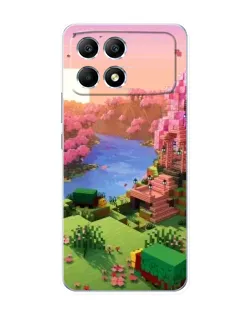 Чехол для Xiaomi POCO F6 с картинкой «Розовое дерево Minecraft» Чехол для Xiaomi POCO F6 с картинкой «Розовое дерево Minecraft»