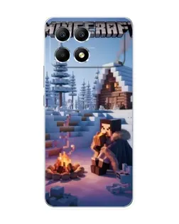 Чехол для Xiaomi POCO F6 с картинкой «Зимний Minecraft» Чехол для Xiaomi POCO F6 с картинкой «Зимний Minecraft»