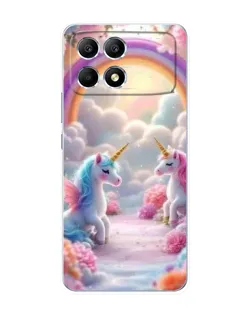 Чехол для Xiaomi POCO F6 с картинкой «Радуга и единороги» Чехол для Xiaomi POCO F6 с картинкой «Радуга и единороги»