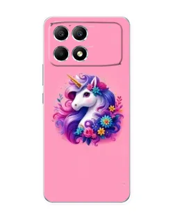 Чехол для Xiaomi POCO F6 с картинкой «Сказочный единорог»
