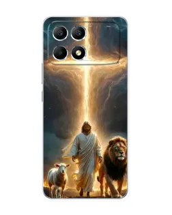 Чехол для Xiaomi POCO F6 с картинкой «Лев Иуды и Свет» Чехол для Xiaomi POCO F6 с картинкой «Лев Иуды и Свет»