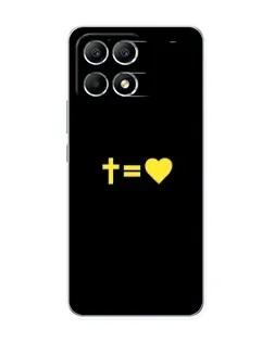 Чехол для Xiaomi POCO F6 с картинкой «Сердце и Крест»