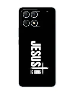 Чехол для Xiaomi POCO F6 с картинкой «Вертикаль веры Jesus»