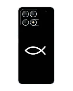 Чехол для Xiaomi POCO F6 с картинкой «Символ рыбы Jesus» Чехол для Xiaomi POCO F6 с картинкой «Символ рыбы Jesus»