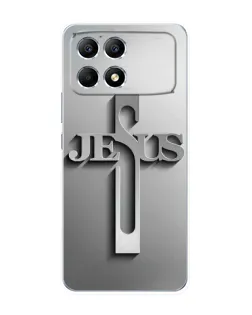 Чехол для Xiaomi POCO F6 с картинкой «Металлический крест Jesus» Чехол для Xiaomi POCO F6 с картинкой «Металлический крест Jesus»
