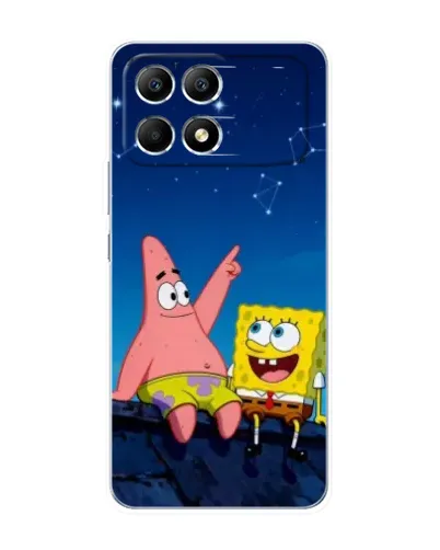 Чехол для Xiaomi POCO F6 с картинкой «Губка Боб и Патрик ночью» Чехол для Xiaomi POCO F6 с картинкой «Губка Боб и Патрик ночью»
