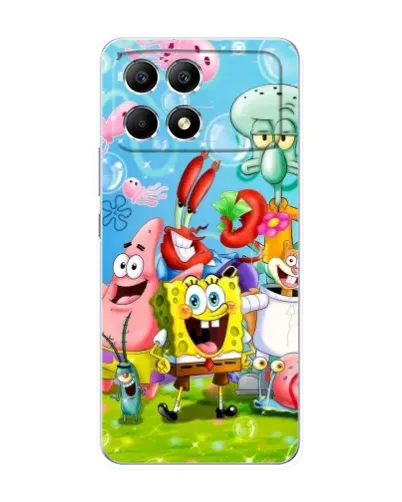 Чехол для Xiaomi POCO F6 с картинкой «Губка Боб и друзья» Чехол для Xiaomi POCO F6 с картинкой «Губка Боб и друзья»