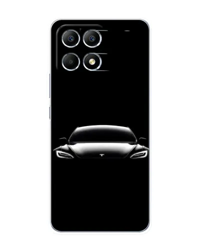 Чехол для Xiaomi POCO F6 с картинкой «Фары Tesla Night» Чехол для Xiaomi POCO F6 с картинкой «Фары Tesla Night»