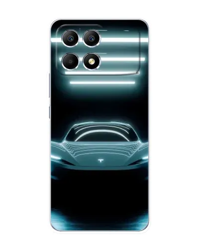 Чехол для Xiaomi POCO F6 с картинкой «Tesla в неоне» Чехол для Xiaomi POCO F6 с картинкой «Tesla в неоне»