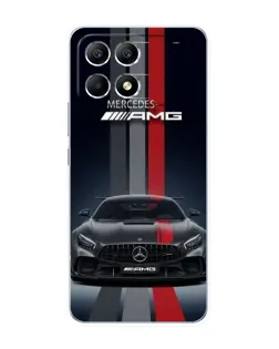 Чехол для Xiaomi POCO F6 с картинкой «Mercedes — белый карбон»