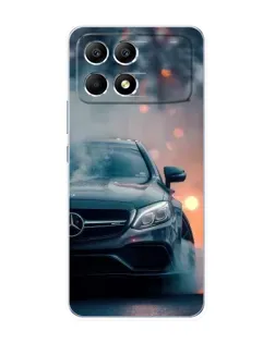 Чехол для Xiaomi POCO F6 с картинкой «Mercedes — ночной город»