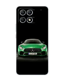 Чехол для Xiaomi POCO F6 с картинкой «Mercedes — неоновый лого»