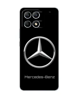 Чехол для Xiaomi POCO F6 с картинкой «Mercedes Silver Logo»