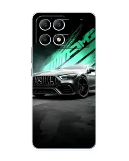 Чехол для Xiaomi POCO F6 с картинкой «Темный Mercedes AMG»