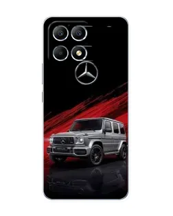 Чехол для Xiaomi POCO F6 с картинкой «Mercedes G-Class красный»