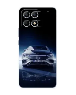 Чехол для Xiaomi POCO F6 с картинкой «Ночной Mercedes EQ»