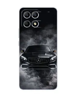 Чехол для Xiaomi POCO F6 с картинкой «Mercedes в дыму»