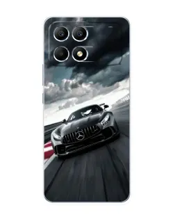 Чехол для Xiaomi POCO F6 с картинкой «Гоночный Mercedes AMG»