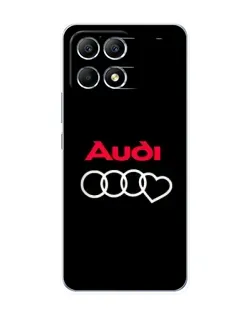 Чехол для Xiaomi POCO F6 с картинкой «Логотип Audi Heart»
