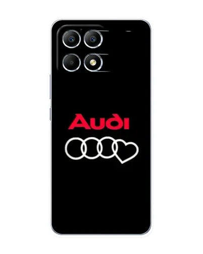 Чехол для Xiaomi POCO F6 с картинкой «Логотип Audi Heart»