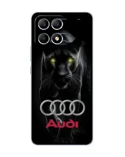 Чехол для Xiaomi POCO F6 с картинкой «Пантера и Audi» Чехол для Xiaomi POCO F6 с картинкой «Пантера и Audi»