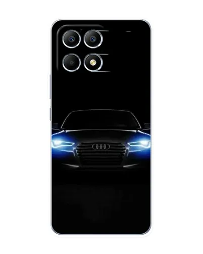 Чехол для Xiaomi POCO F6 с картинкой «Audi в неоне»